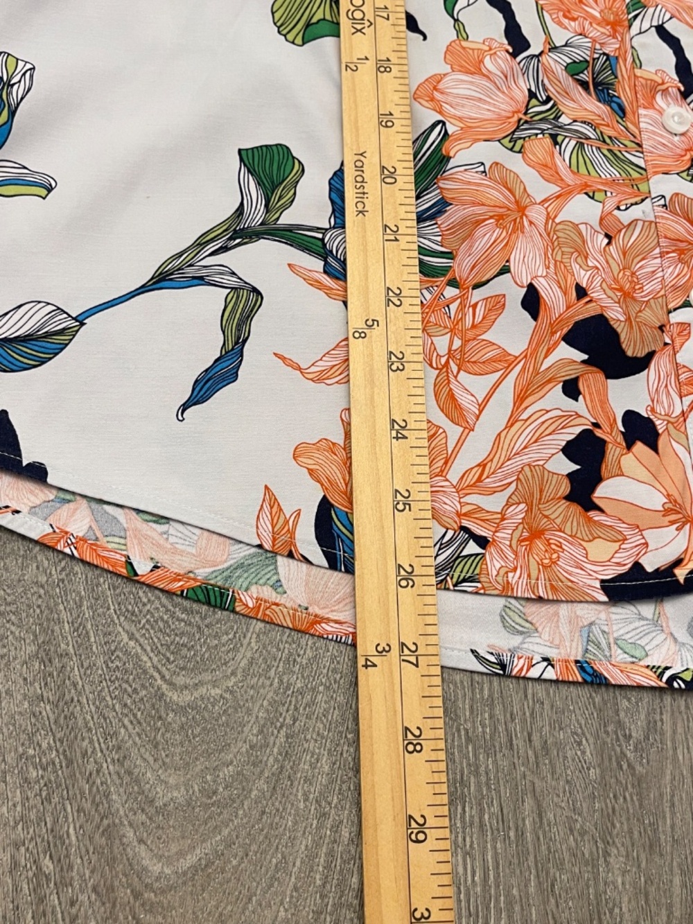Chico's No Iron Stretch Blouse Women's 3 US 16/18 Floral Button Up 3/4 Sleeves - Picture 10 of 10
